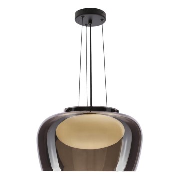 Viseči lestenec na sajli INSIEME 1xGX53/10W/230V premer 38 cm dimno črna