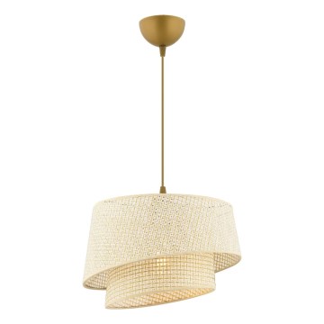 Viseči lestenec na vrvici BARETTE 1xE27/60W/230V, krem
