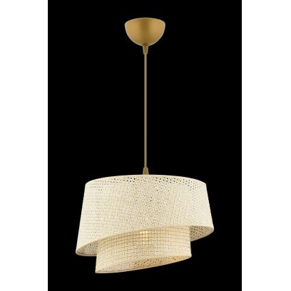 Viseči lestenec na vrvici BARETTE 1xE27/60W/230V, krem