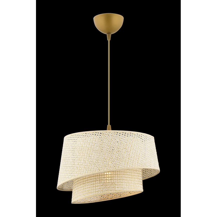 Viseči lestenec na vrvici BARETTE 1xE27/60W/230V, krem