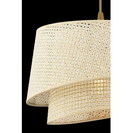 Viseči lestenec na vrvici BARETTE 1xE27/60W/230V, krem