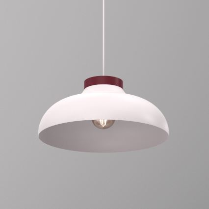Viseči lestenec na vrvici BASCA 1xE27/15W/230V kremna/burgundska