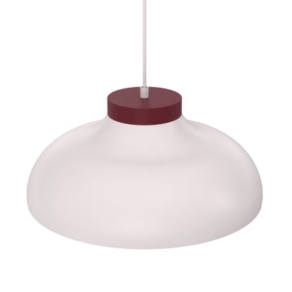 Viseči lestenec na vrvici BASCA 1xE27/15W/230V kremna/burgundska