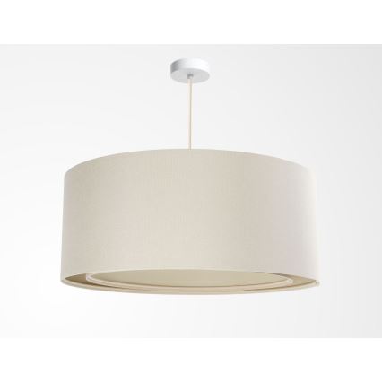 Viseči lestenec na vrvici BOHO TRINITI 1xE27/60W/230V premer 50 cm kremne barve