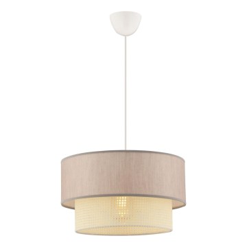 Viseči lestenec na vrvici ECHO 1xE27/60W/230V bež/kremna