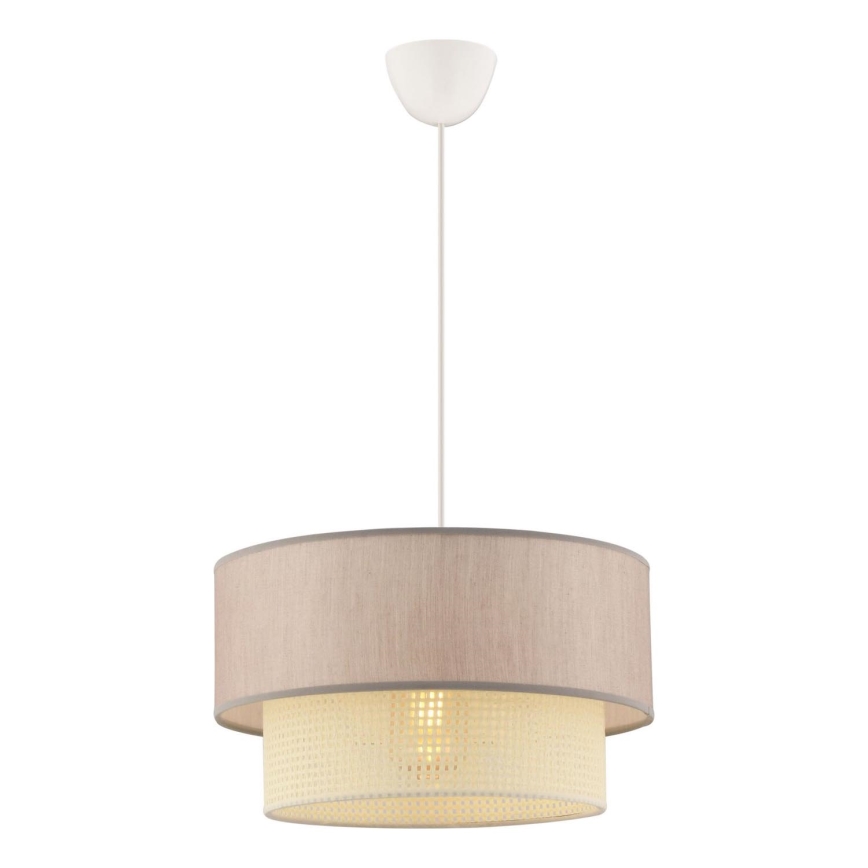 Viseči lestenec na vrvici ECHO 1xE27/60W/230V bež/kremna