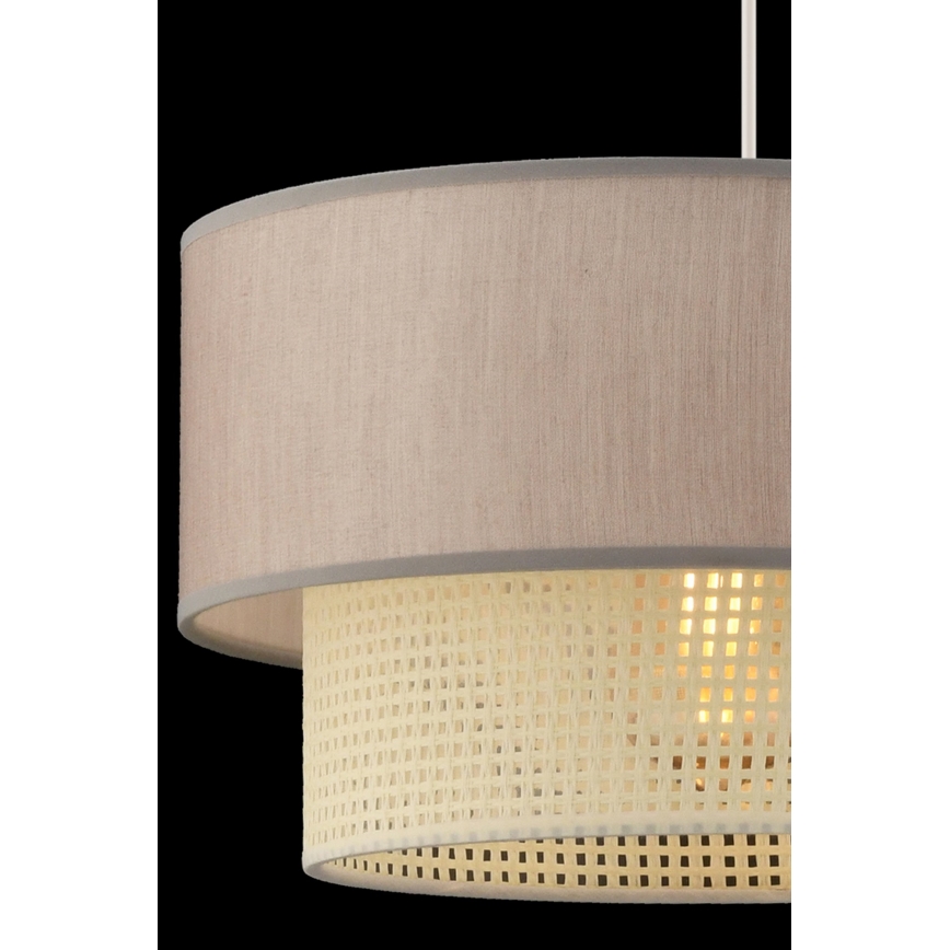 Viseči lestenec na vrvici ECHO 1xE27/60W/230V bež/kremna