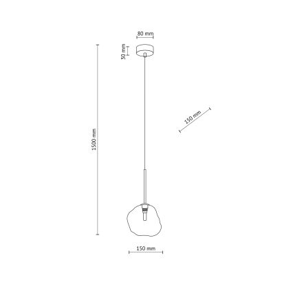 Viseči lestenec na vrvici LAVA 1xG9/8W/230V bronast/dimno bež