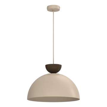Viseči lestenec na vrvici NEVIS 1xE27/15W/230V, premer 38 cm, bež