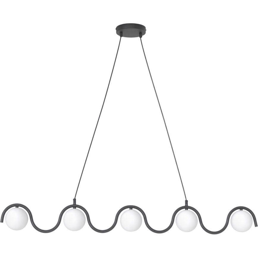 Viseči lestenec na vrvici SINUS 5xG9/8W/230V črna