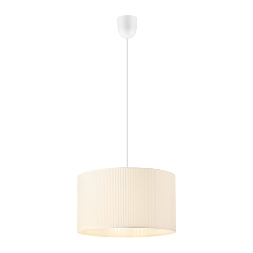 Viseči lestenec na vrvici SIRJA PLISADO 1xE27/15W/230V premer 35 cm kremaste barve