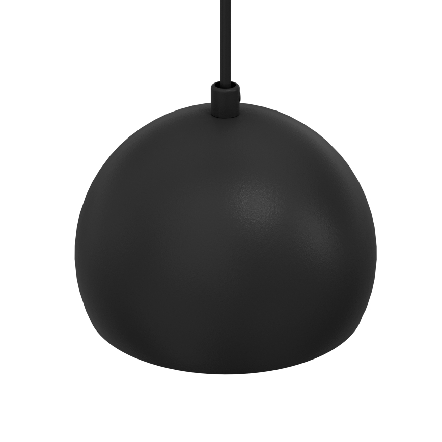 Viseči lestenec na vrvici SOOL 1×E27/15 W/230 V, premer 15 cm, črn