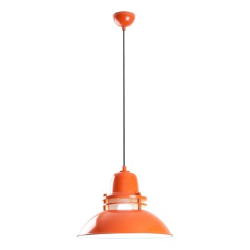 Viseči lestenec na vrvici TIBET 1xE27/40W/230V oranžen