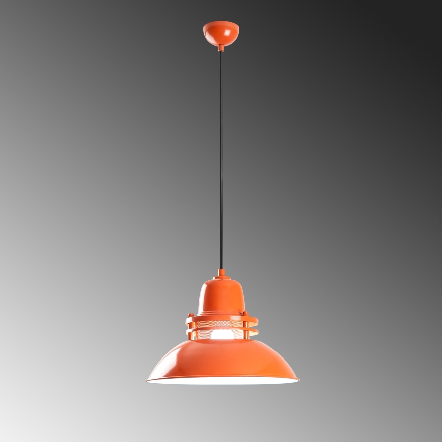 Viseči lestenec na vrvici TIBET 1xE27/40W/230V oranžen
