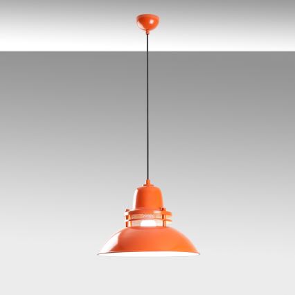 Viseči lestenec na vrvici TIBET 1xE27/40W/230V oranžen