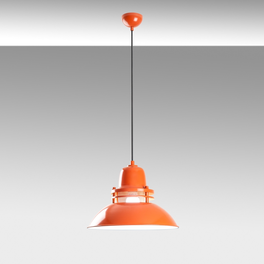Viseči lestenec na vrvici TIBET 1xE27/40W/230V oranžen