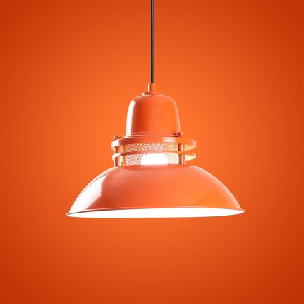 Viseči lestenec na vrvici TIBET 1xE27/40W/230V oranžen