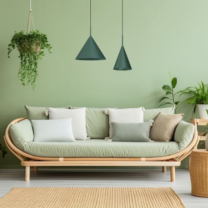 Viseči lestenec na žici CAPITAL 1xGX53/15W/230V, premer 32 cm, zelena