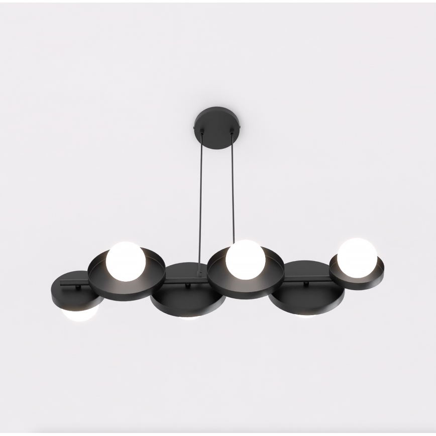 Viseči lestenec na žici MODEL 6xG9/8W/230V črna