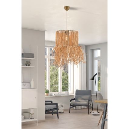 Viseči lestenec NESS 1xE27/40W/230V rafija