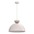 Viseči lestenec NEVIS 1xE27/15W/230V Ø 38 cm krem