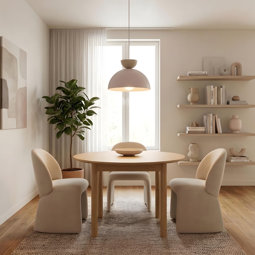 Viseči lestenec NEVIS 1xE27/15W/230V Ø 38 cm krem