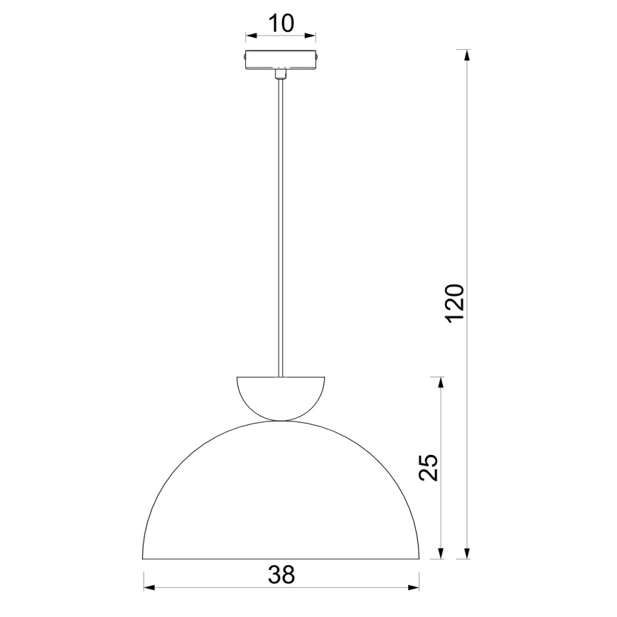Viseči lestenec NEVIS 1xE27/15W/230V Ø 38 cm krem