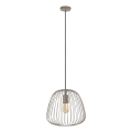 Viseči lestenec OVELLA na kablu 1xE27/15W/230V, premer 36 cm, siv
