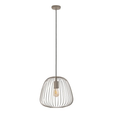 Viseči lestenec OVELLA na kablu 1xE27/15W/230V, premer 36 cm, siv