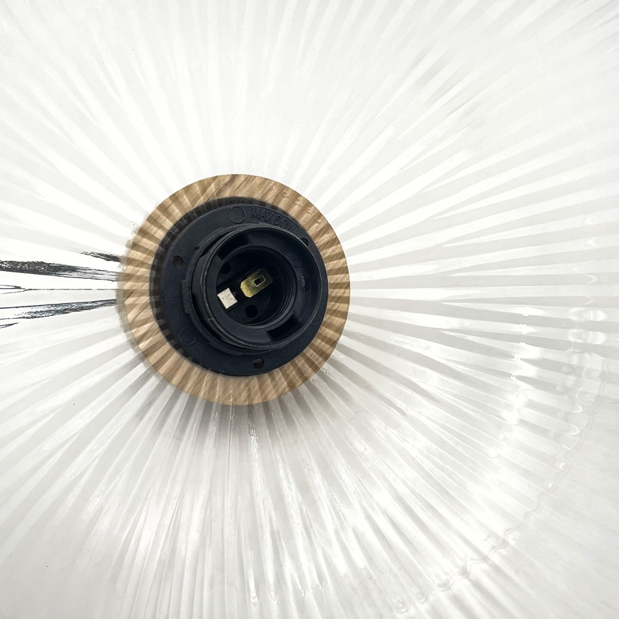 Viseči lestenec PIA na kablu, 1x E27/60W/230V, premer 30 cm, hrast