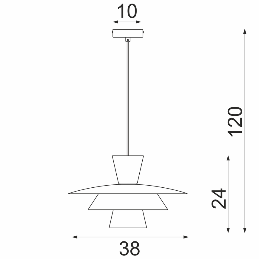 Viseči lestenec PLATO na kablu 1xE27/15W/230V, bronzen