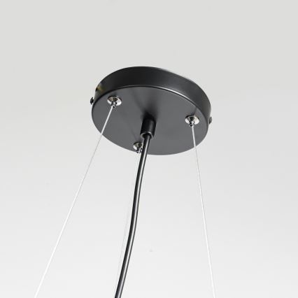 Viseči lestenec REUS 3xE27/40W/230V, premer 47 cm, črn