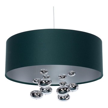Viseči lestenec s kablom BUBBLE 1xE27/60W/230V, premer 50 cm, zelen