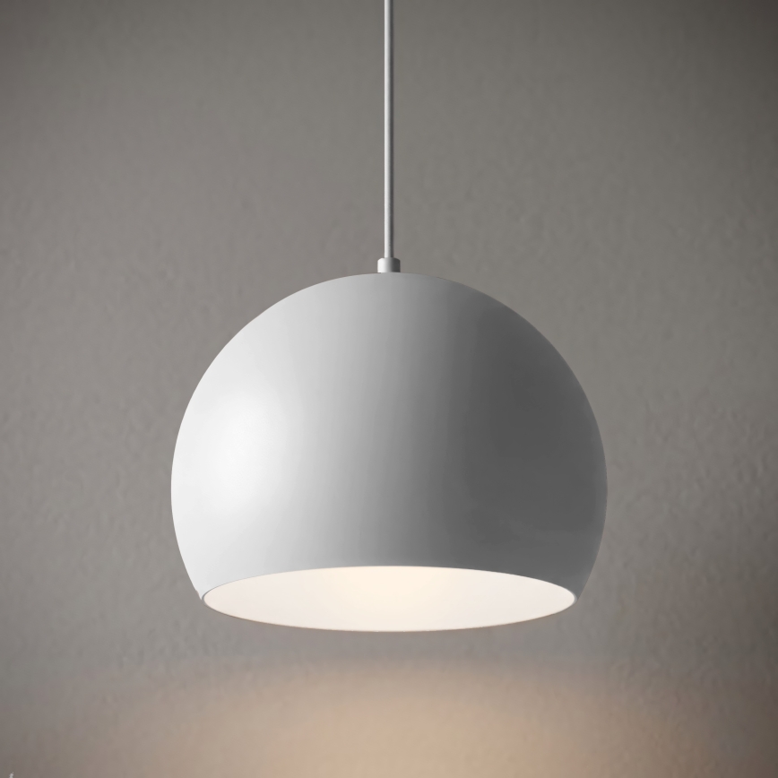 Viseči lestenec SOOL 1xE27/15W/230V, premer 27 cm, bela