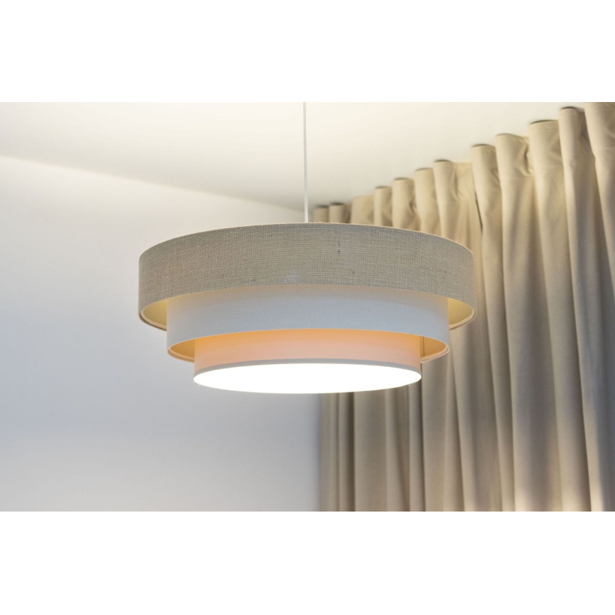 Viseči lestenec TRINITI 1xE27/60W/230V, premer 40 cm, bež/krem