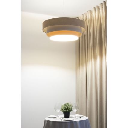 Viseči lestenec TRINITI 1xE27/60W/230V, premer 40 cm, bež/krem