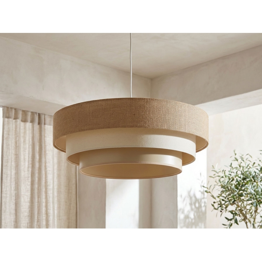 Viseči lestenec TRINITI 1xE27/60W/230V, premer 40 cm, bež/krem