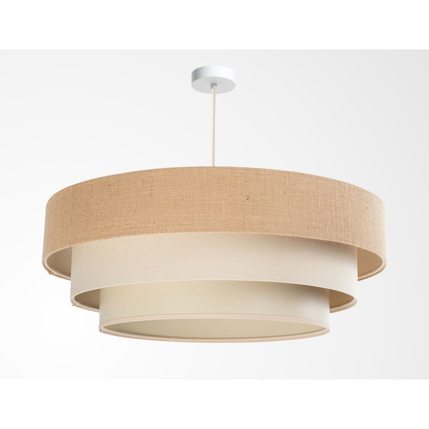Viseči lestenec TRINITI 1xE27/60W/230V, premer 40 cm, bež/krem