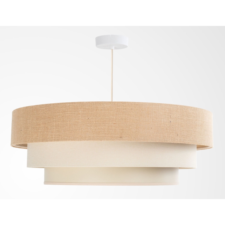 Viseči lestenec TRINITI 1xE27/60W/230V, premer 40 cm, bež/krem