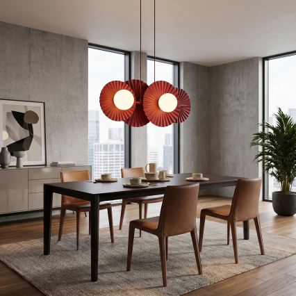 Viseči lestenec UMBRA na žici 4xG9/8W/230V, rdeč