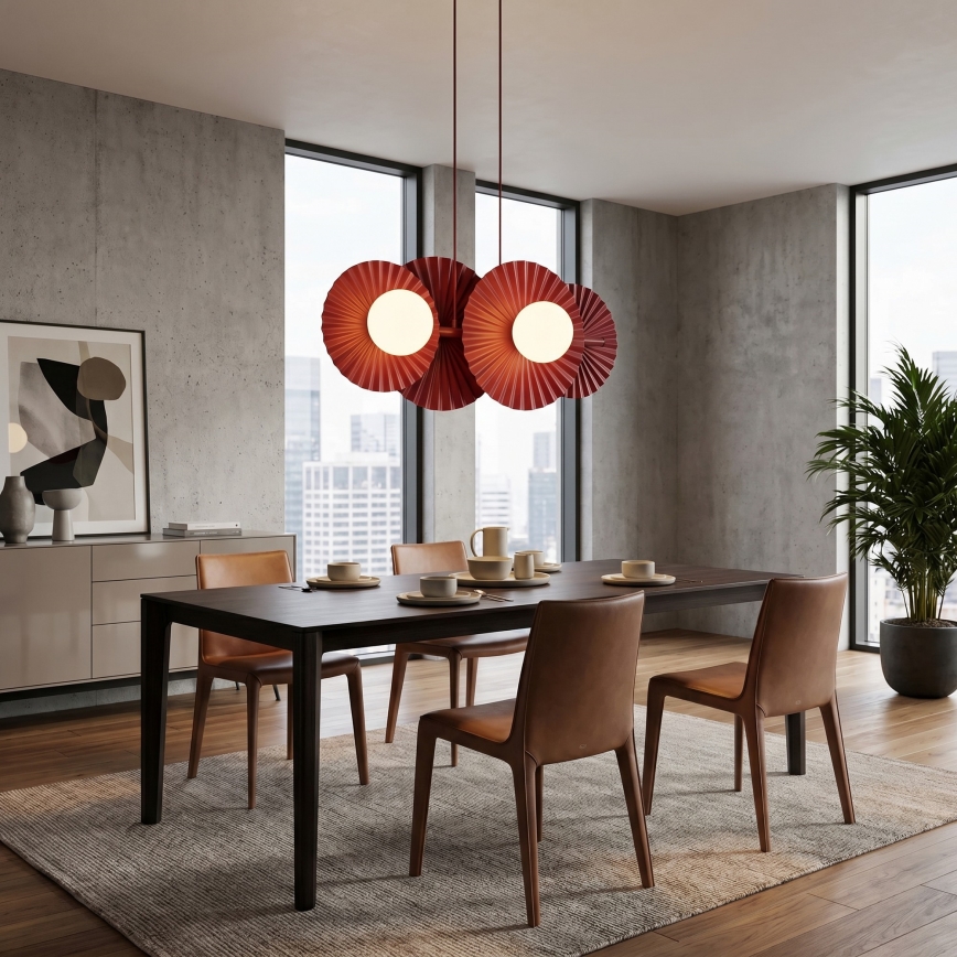 Viseči lestenec UMBRA na žici 4xG9/8W/230V, rdeč