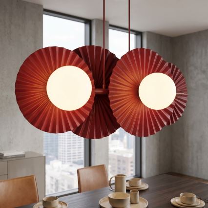 Viseči lestenec UMBRA na žici 4xG9/8W/230V, rdeč