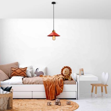 Visi lamp MANAVGAT 1xE27/40W/230V rdeča/rjava