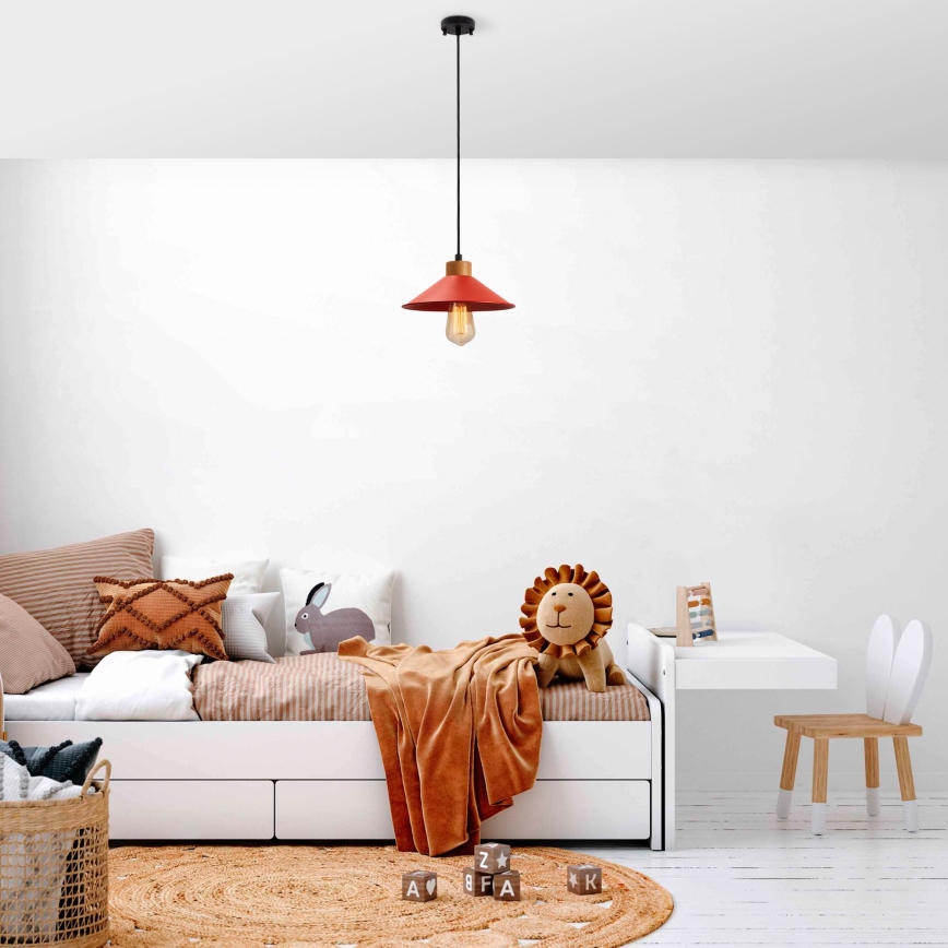 Visi lamp MANAVGAT 1xE27/40W/230V rdeča/rjava