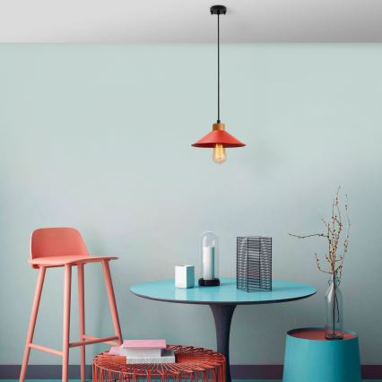 Visi lamp MANAVGAT 1xE27/40W/230V rdeča/rjava