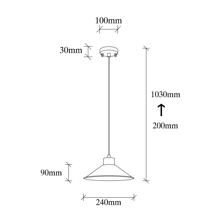 Visi lamp MANAVGAT 1xE27/40W/230V rdeča/rjava