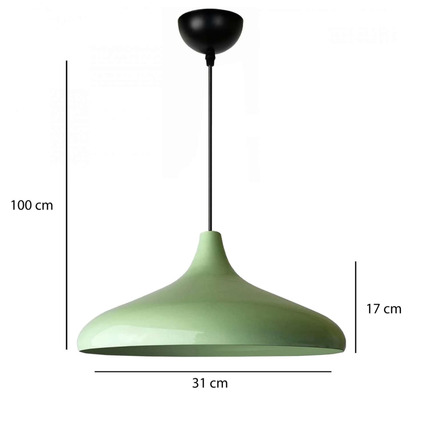 Visića lampa VULCANO 1xE27/40W/230V zelena