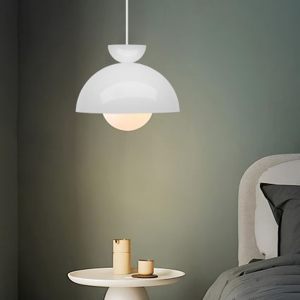 Visící lustr SALVA 1xE27/15W/230V bílá