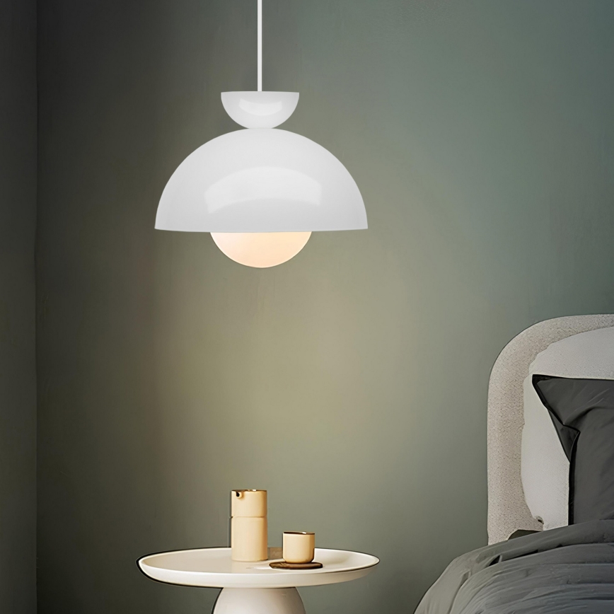 Visící lustr SALVA 1xE27/15W/230V bílá