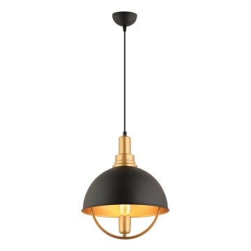 Visilica MONZA 1xE27/40W/230V 30 cm crna/zlatna